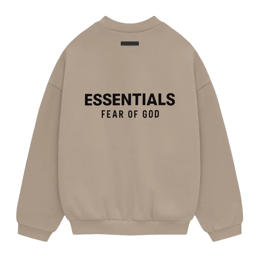 Fear Of God Essentials FW24 Fleece Crewneck - Unisex - Desert Sand