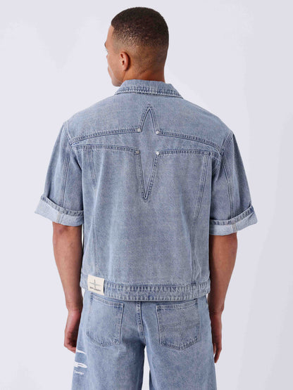 PXP Denimjas korte mouw