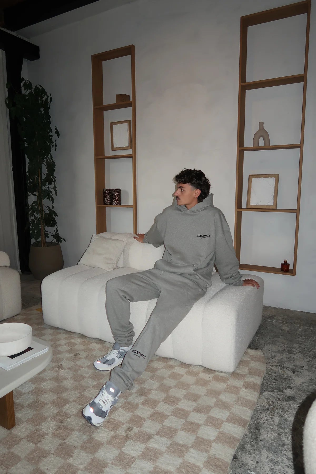 Fear of God Essentials Dark Oatmeal Lange Broek