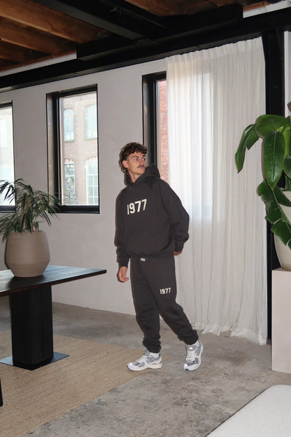 Fear of God Essentials 1977 Iron Black Hoodie