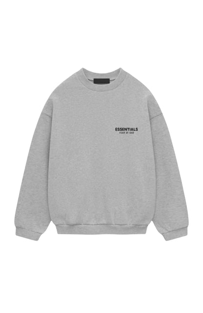 Fear of God Essentials Mens Fleece Crewneck Heather Grey