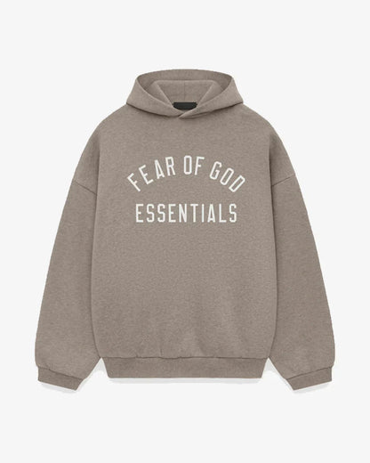 FEAR OF GOD ESSENTIALS FLEECE HEATHER GRAY FW24 HOODIE