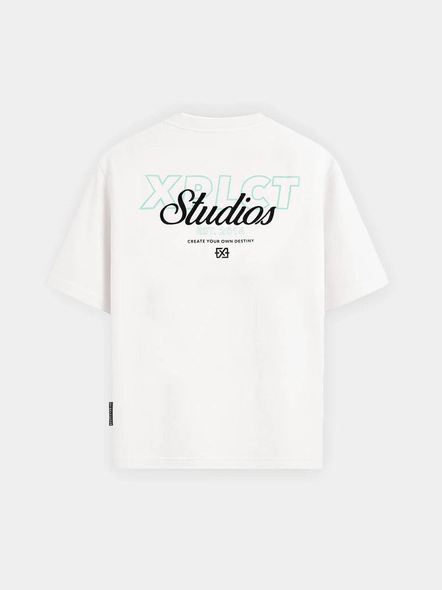 XPLCT Destiny T-Shirt Heren Gebroken Wit