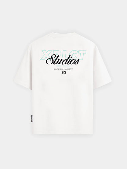 XPLCT Destiny T-Shirt Heren Gebroken Wit