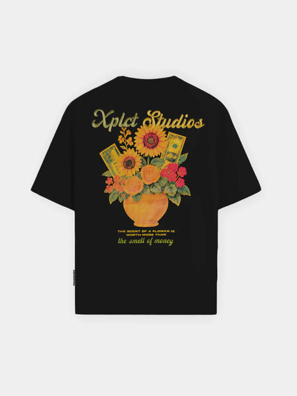 XPLCT Flowers T-Shirt Heren Zwart