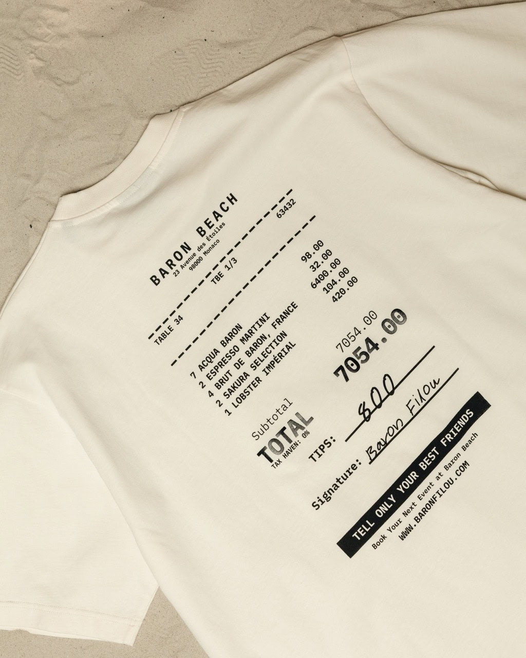 OVERSIZED BACKPRINT T-SHIRT BARON BEACH BILL